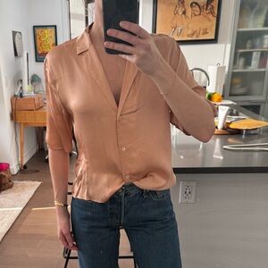 Wilfred Aritzia Satin Effect Top